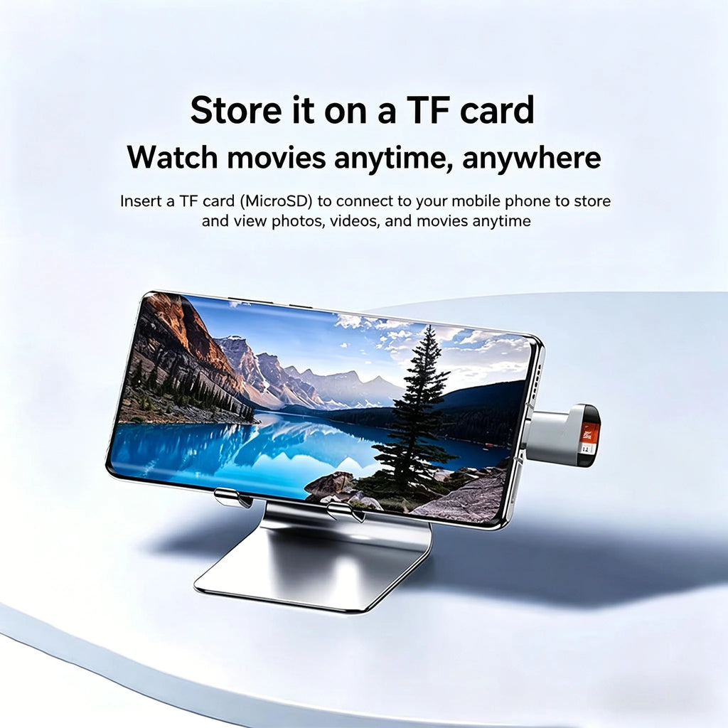 USB-C 3.0 Mini TF Card Reader for iPhone 17 16 | Fast MicroSD Memory Card Reader Axl