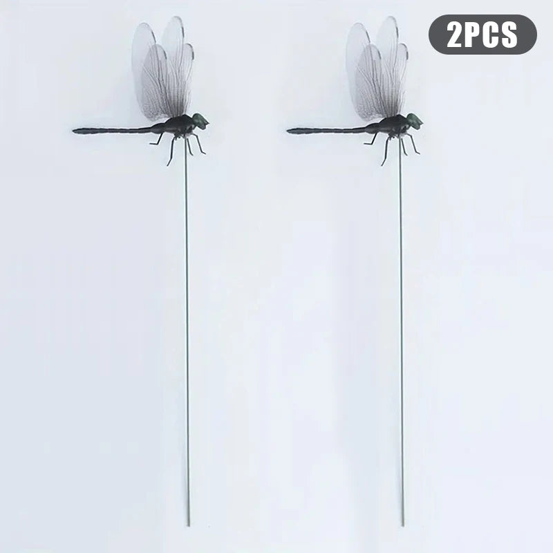 Simulation Dragonfly Garden Stakes 2/4 Pcs – Yard Lawn Decor Garden Decorative Stakes Axl 2PCS