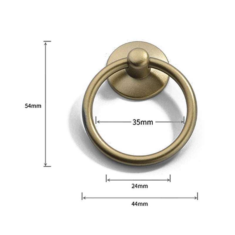 Vintage Round Ring Drawer Pulls – Zinc Alloy Cabinet Knobs 2pc Cabinet Drawer Pulls Axl