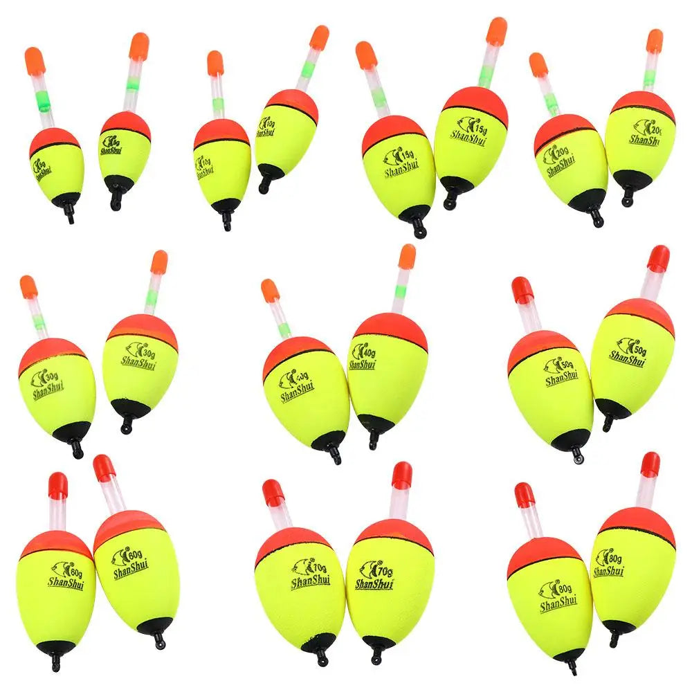 EVA Foam Luminous Fishing Float 2-Pack | Night Fishing Bobber Fishing Float Bobber Axl