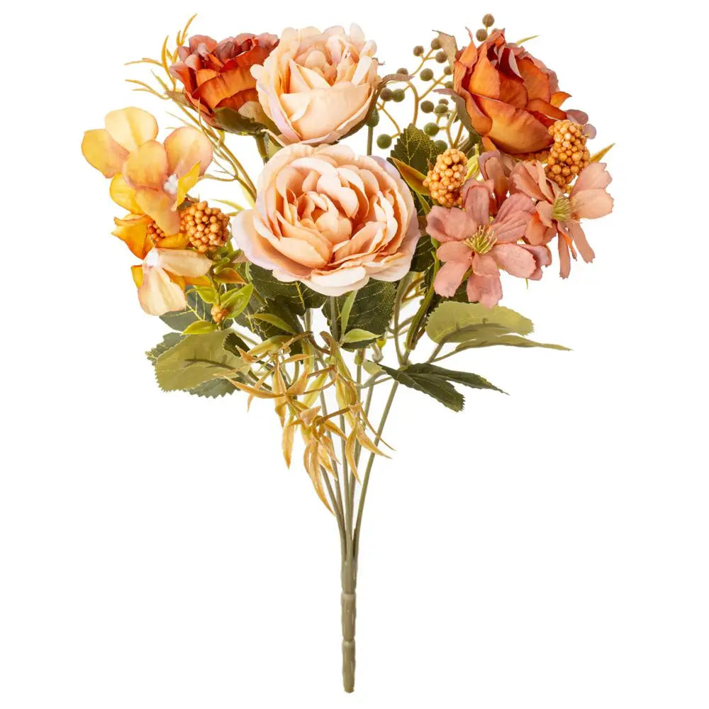 Artificial Silk Rose Peony Bouquet – Wedding & Home Décor Artificial Flower Bouquet Axl color6 2 pcs