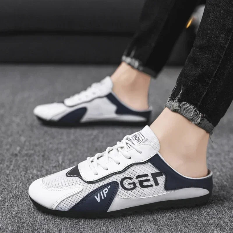 Men's Breathable Half Slip-On Casual Flat Sneakers Slip-On Sneakers Axl