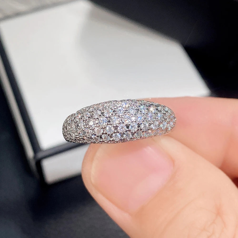 Huitan Cubic Zirconia Ring for Women – Wedding Band Gift Fashion Ring Axl