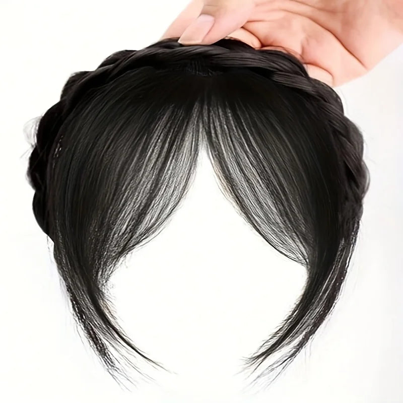 Vintage Braided Wig Headband – Cute Women's Hairband Gift Braided Hairband Axl Natural black
