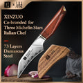 XINZUO 73-Layer Damascus Paring Knife – Rosewood Handle Damascus Paring Knife Axl China Mainland