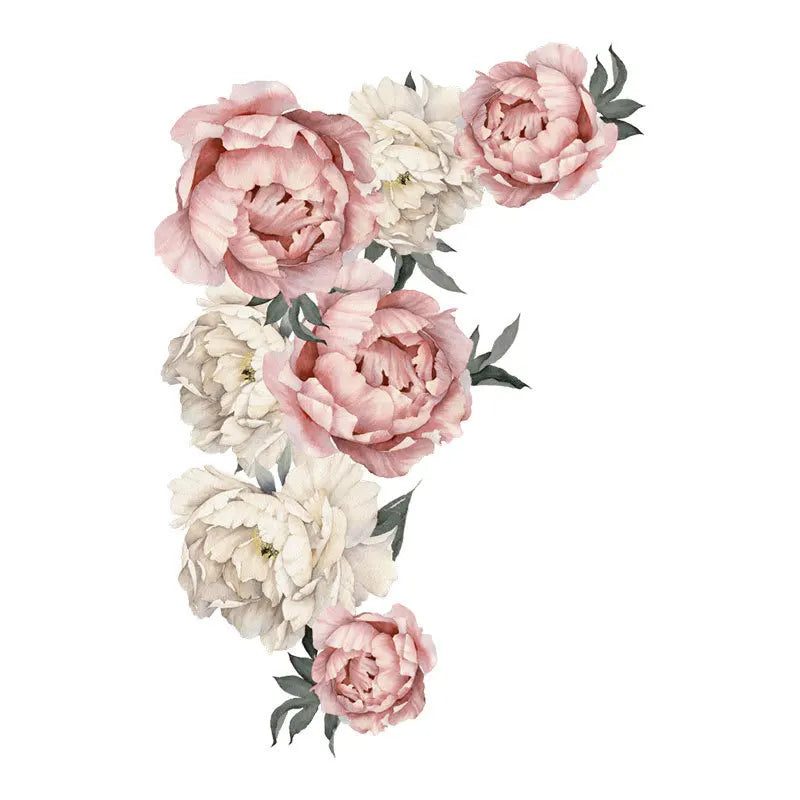 3D Peony Flower Wall Sticker | Floral Room Décor 40×60cm Wall Sticker Axl