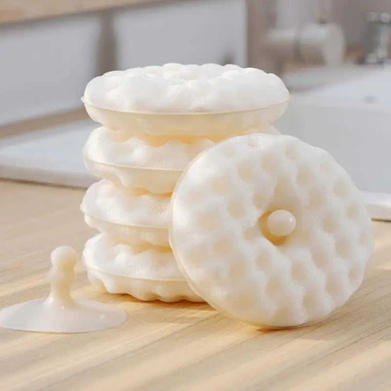 Double-Sided Kitchen Sponge Set with Suction Cup Holder Dishwashing Sponge Set Axl