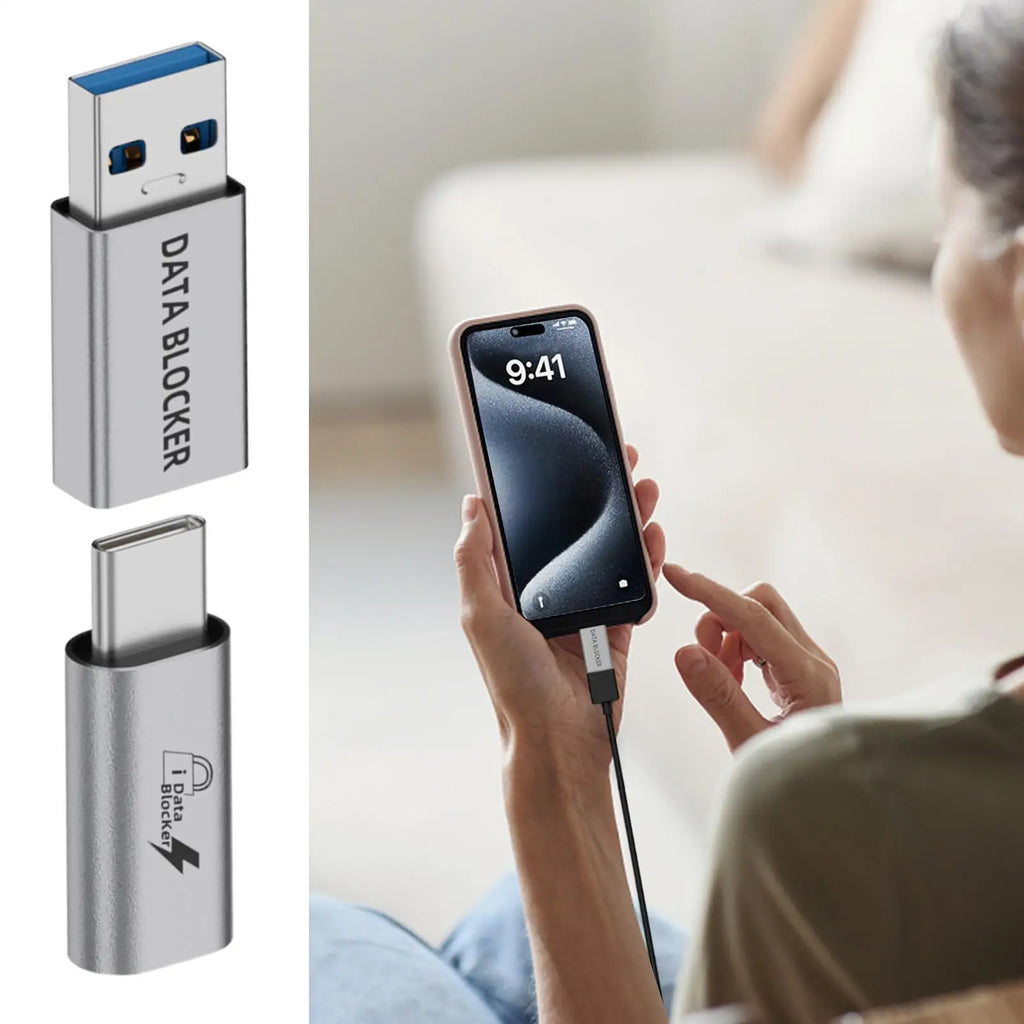 USB Data Blocker Adapter – Secure Charging Protector USB Security Adapter Axl