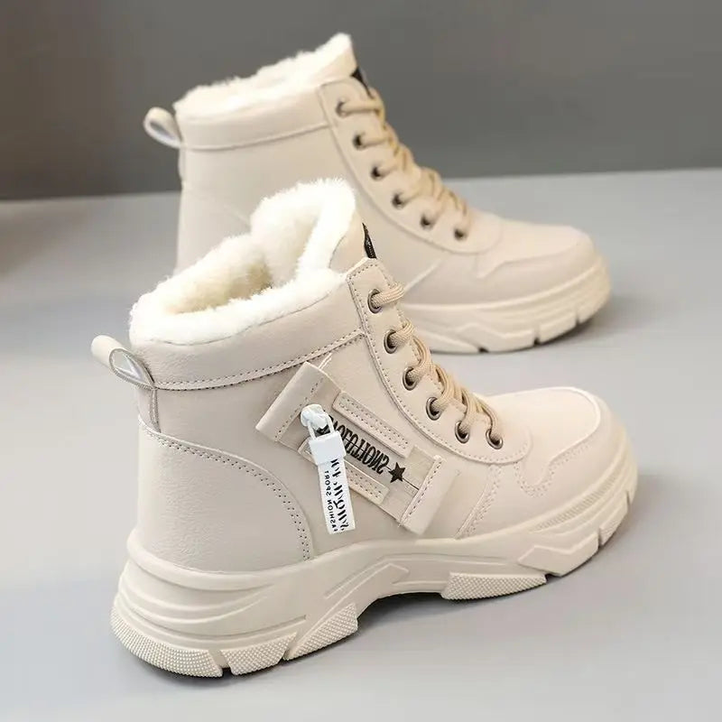 Women's Winter Snow Ankle Boots – Lace-Up Warm Casual Shoes Women's Snow Boots Axl