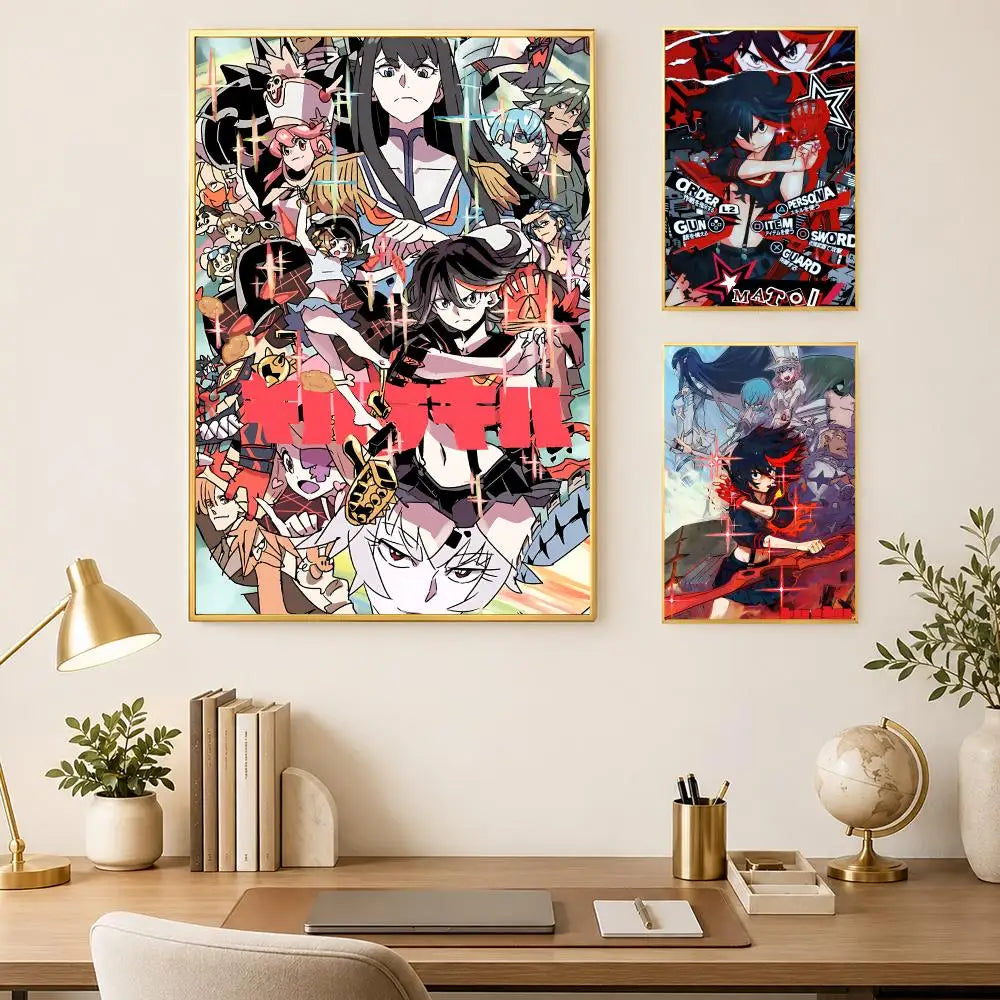 Kill la Kill Anime Self-Stick Wall Poster – HD Waterproof Decor Anime Wall Poster Axl
