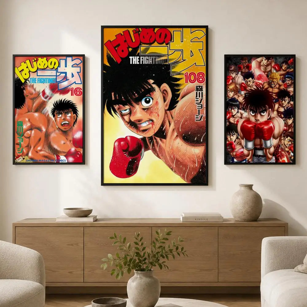 Hajime no Ippo Anime Wall Poster – Waterproof Peel & Stick PVC Art Anime Wall Poster Axl
