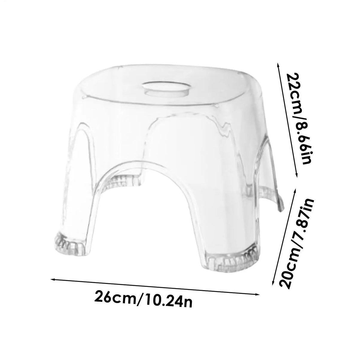 Clear Shower Foot Stool – Waterproof PP Bath Seat Shower Foot Stool Axl