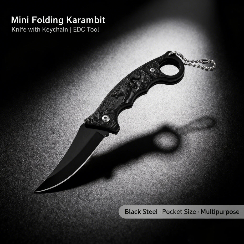 YRIDEFE Mini EDC Fixed Blade Knife – Tiger Handle Outdoor Fixed Blade Knife Axl
