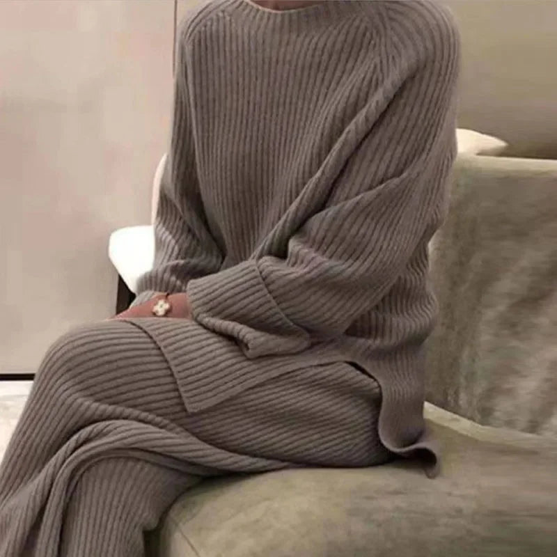 Women's Soft Knit Pajama Set – Casual Two-Piece Homewear Women's Pajama Set Axl