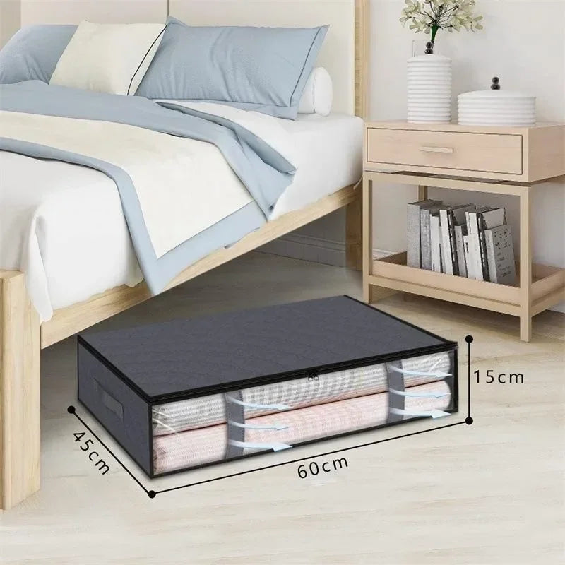 Underbed Storage Bag – Foldable Dustproof Quilt Organizer Underbed Storage Bag Axl