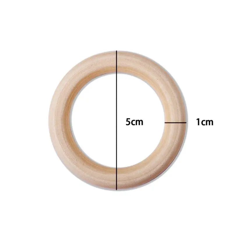 10Pcs Unfinished Wood Rings 40–100mm | Macrame & DIY Crafts Wood Craft Rings Axl 5cm-10pcs
