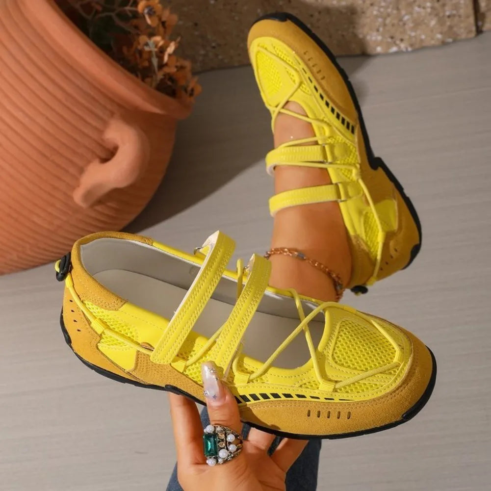 Women's Mary Jane Flats – Breathable Mesh Casual Shoes Mary Jane Flats Axl
