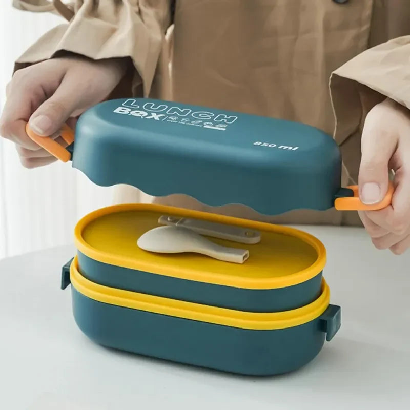 850ml Double-Layer Leak-Proof Bento Box | Microwavable Lunch Box Bento Lunch Box Axl