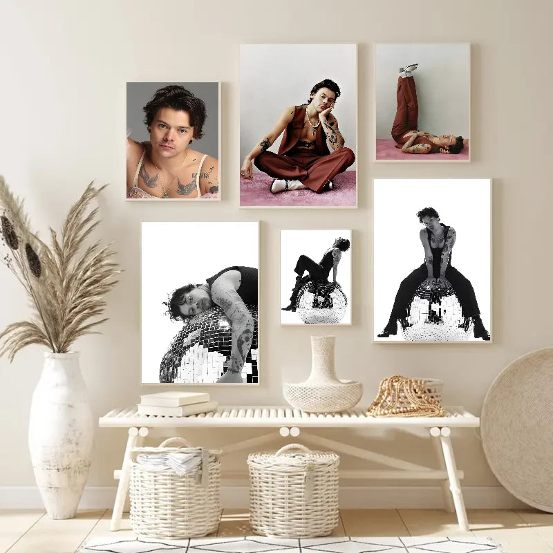 Harry Styles Wall Poster – Self-Adhesive Waterproof Art Sticker Wall Art Poster Axl