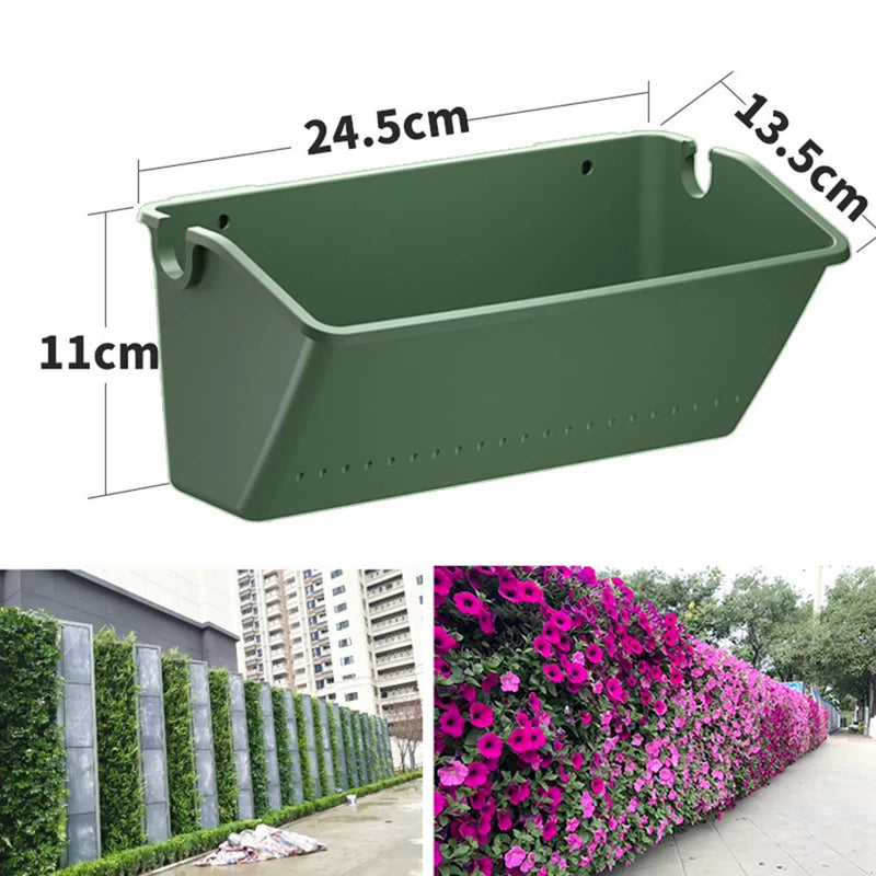 Vertical Wall Hanging Flower Pot – UV-Resistant Plastic Planter Wall Hanging Planter Axl