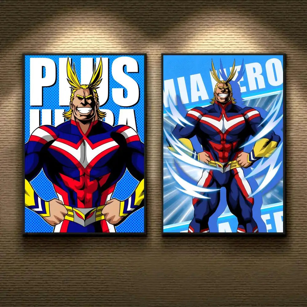 My Hero Academia All Might Removable Wall Sticker Poster Anime Wall Decal Axl