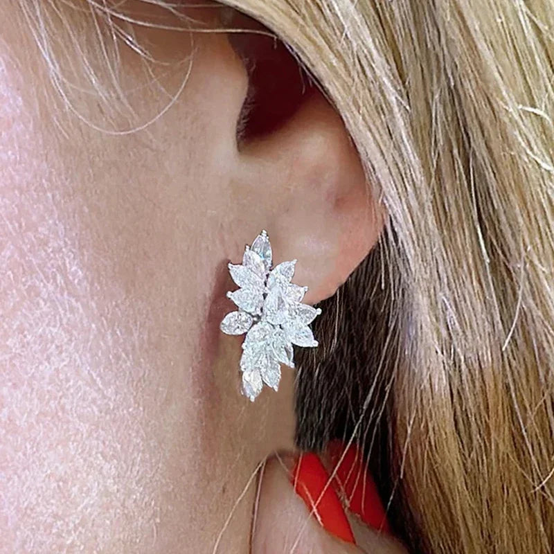 Huitan CZ Crystal Hoop Earrings – Bridal & Luxury Jewelry Crystal Hoop Earrings Axl