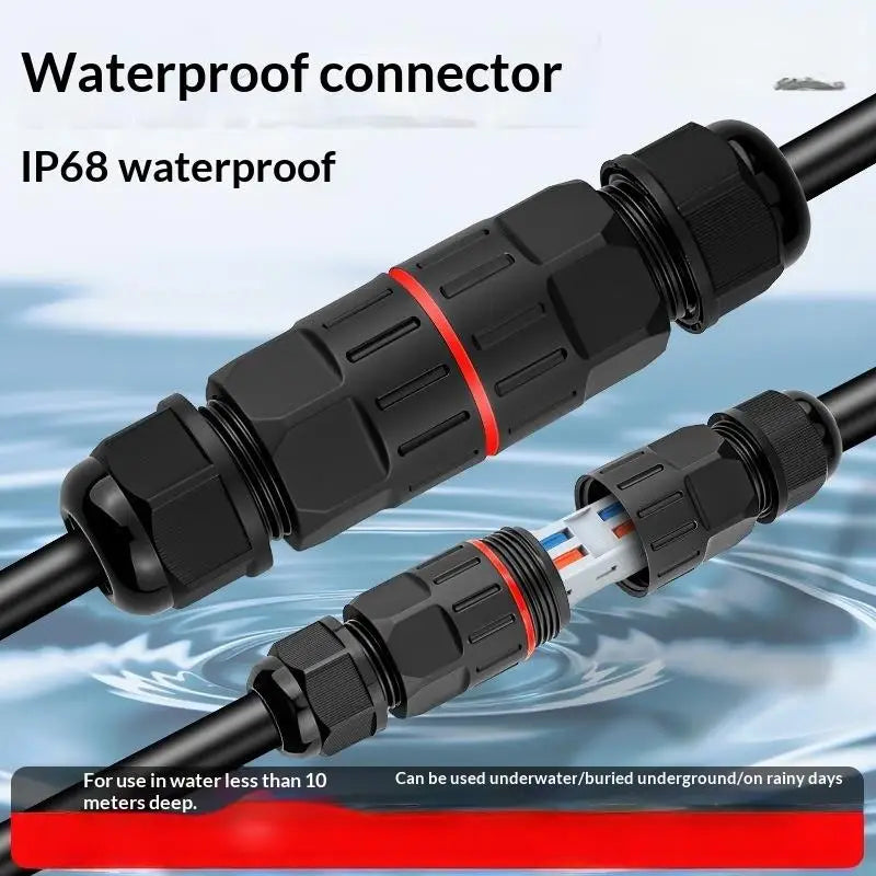 IP68 Waterproof Wire Connector 2-In 2-Out 2/3 Pin Terminal Waterproof Wire Connector Axl