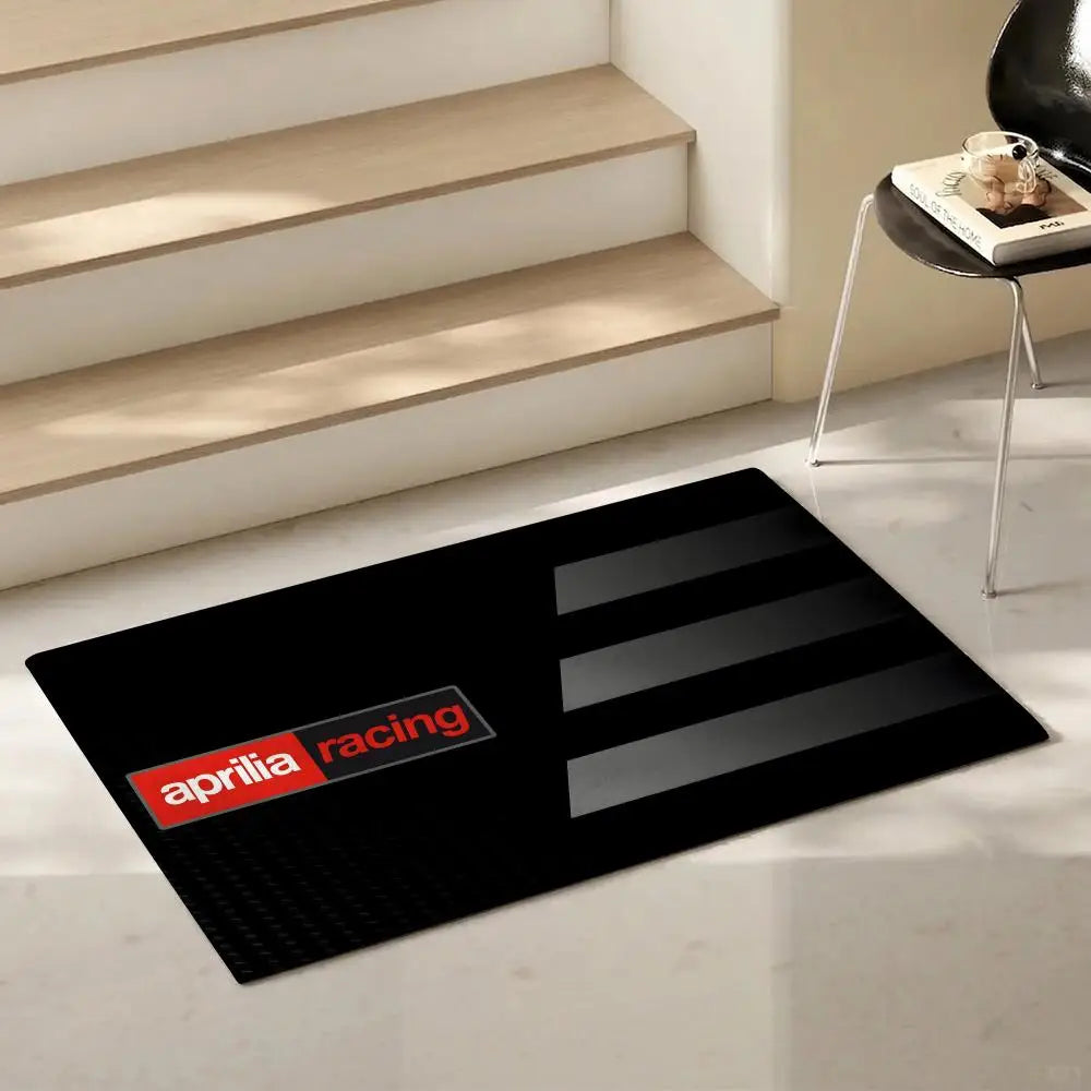 Aprilia Motorcycle Flannel Floor Mat – Non-Slip Indoor Rug Flannel Floor Mat Axl