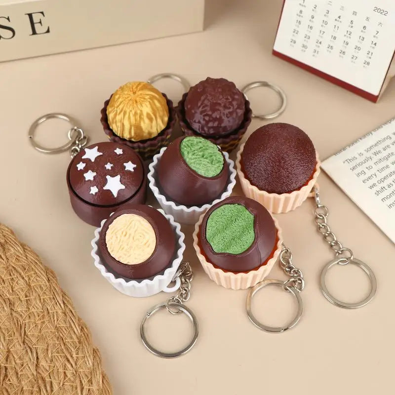 3D Chocolate Keyboard Fidget Keychain | Clicker Sensory Toy Fidget Keychain Toy Axl