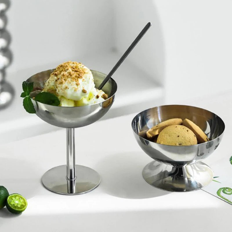 Stainless Steel Goblet Cup – Ice Cream & Dessert Serving Bowl Dessert Serving Cup Axl