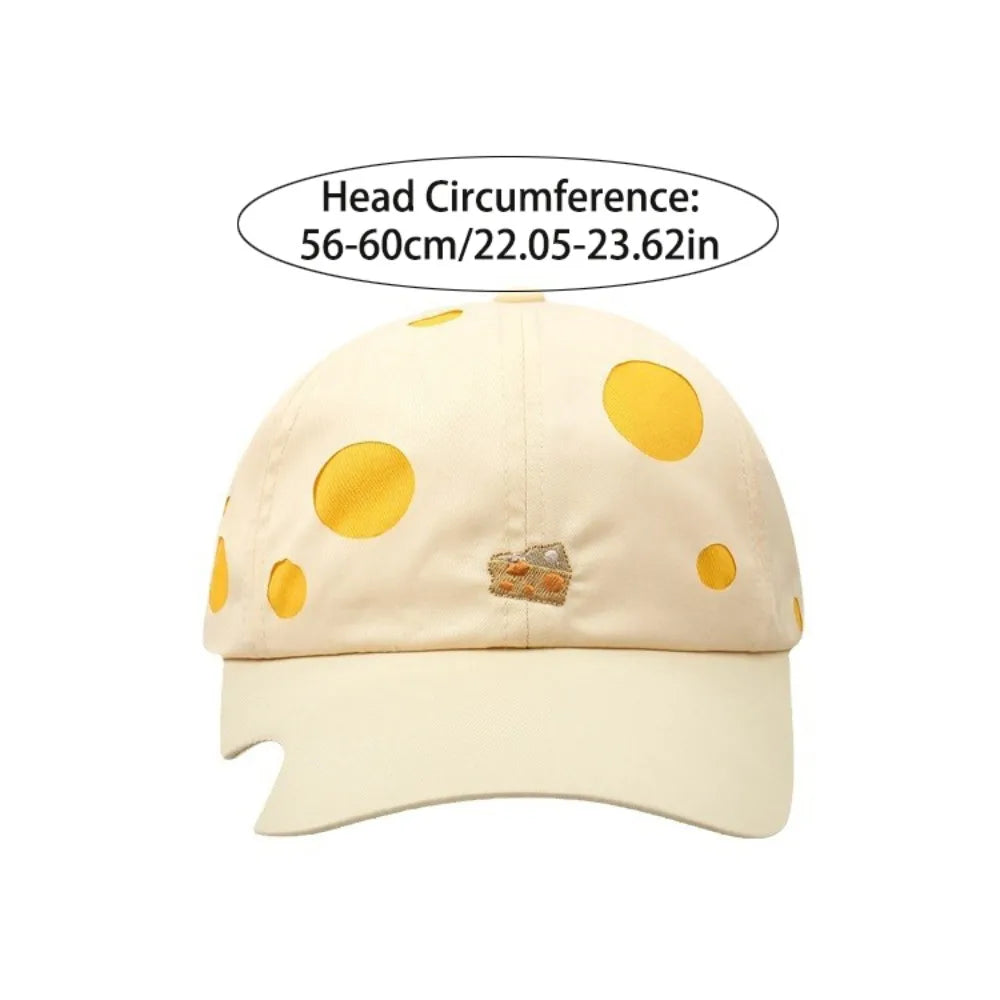 Korean Cheese Embroidered Baseball Cap – Unisex Adjustable Sun Hat Baseball Cap Axl
