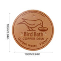 Copper Bird Bath Purifier Disk – Triple-Point Support Cleaner Bird Bath Accessory Axl As picture