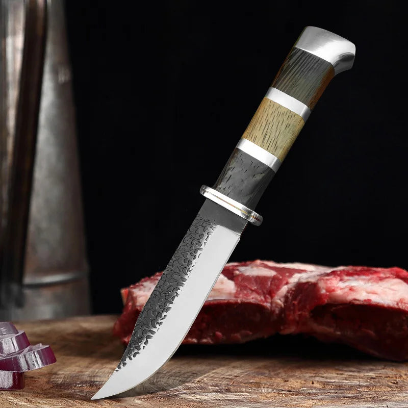 Hand Forged Boning Knife Stainless Steel Wooden Handle 10.5" Boning Knife Axl