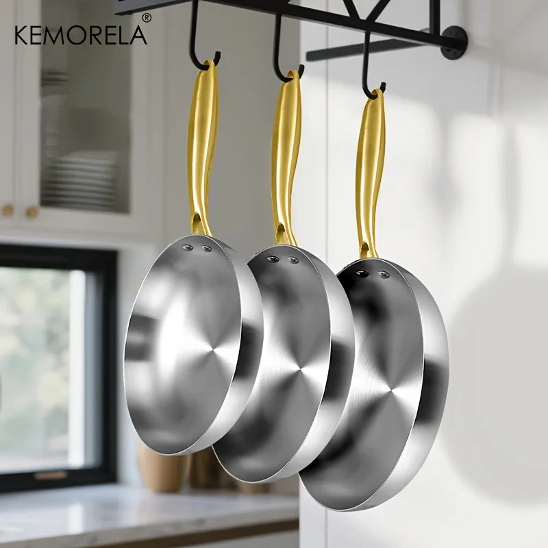 KEMORELA 3-Piece Non-Stick Stainless Steel Frying Pan Set Frying Pan Set Axl