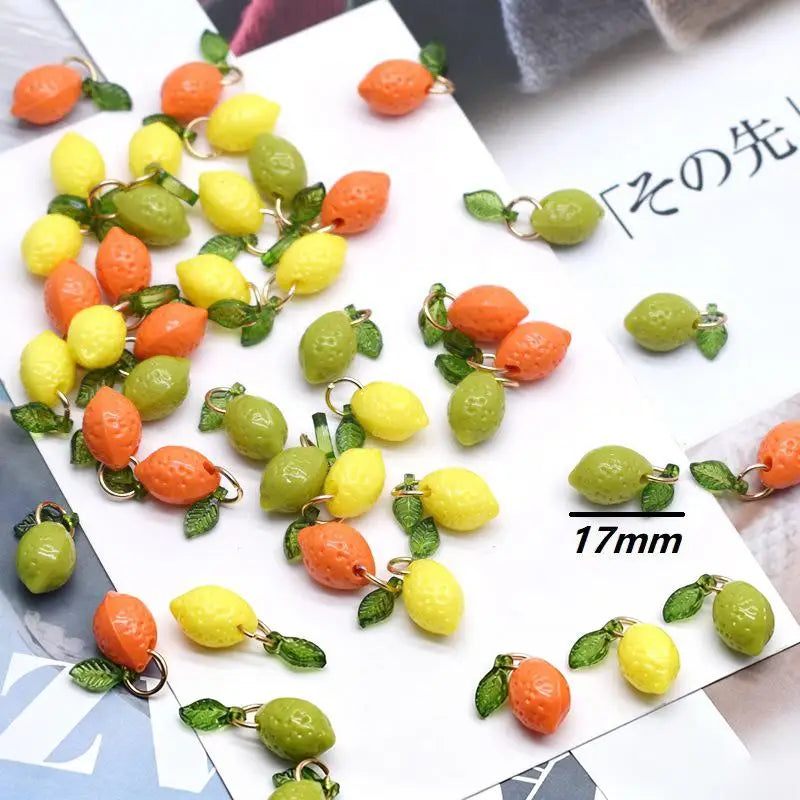 10pcs Acrylic Lemon Charms – DIY Jewelry Pendants DIY Jewelry Charms Axl