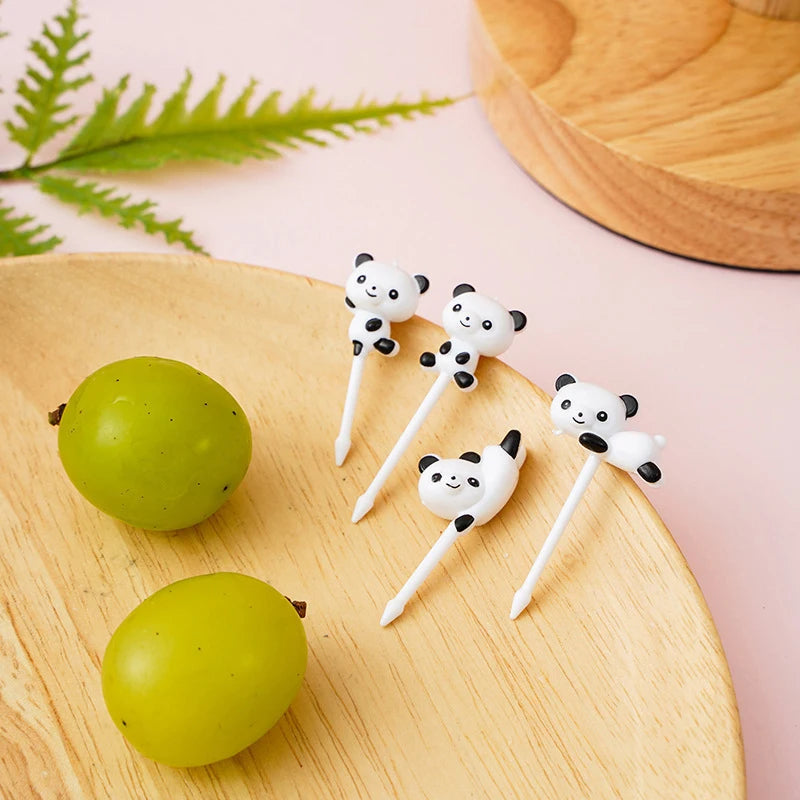 8-Piece Panda Fruit Forks – Kids Snack & Dessert Cake Picks Kids Fruit Forks Axl