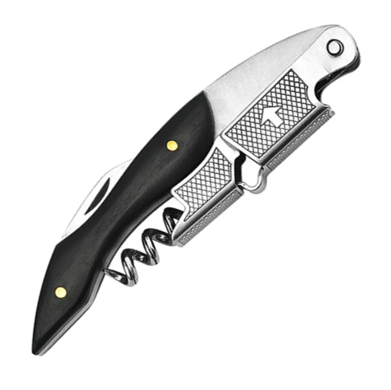 Leeseph Double Hinged Wine Opener – Stainless Steel Corkscrew Wine Corkscrew Opener Axl C