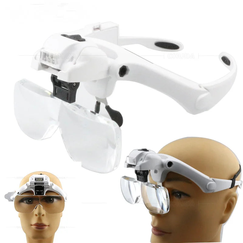 LED Magnifier Glasses 1.2X–4.5X | Jewellery & Watch Loupe LED Magnifier Glasses Axl 1.2X1.8X2.5X3.5X4.5X