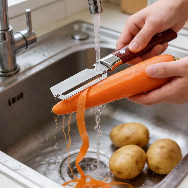 Stainless Steel Vegetable Peeler Set – Potato, Carrot & Fruit Vegetable Peeler Set Axl