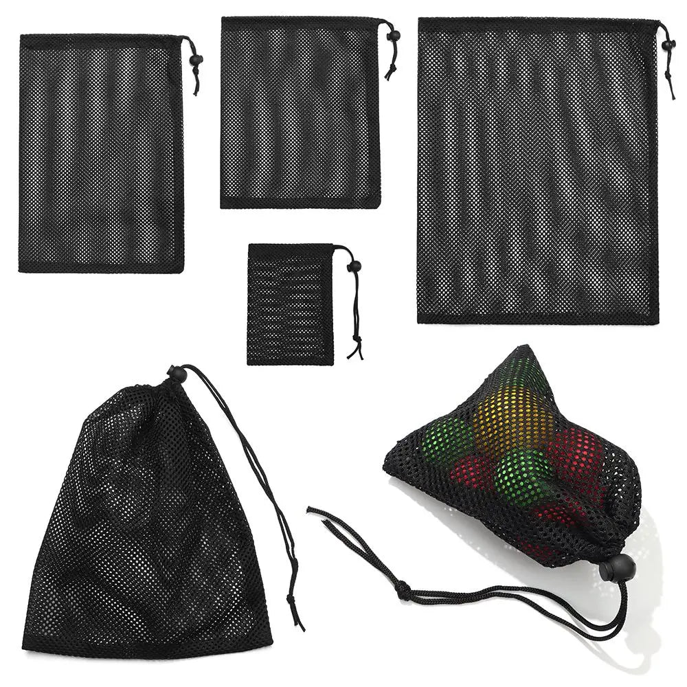 Nylon Mesh Drawstring Storage Bag – Travel & Laundry Pouch Mesh Storage Bag Axl