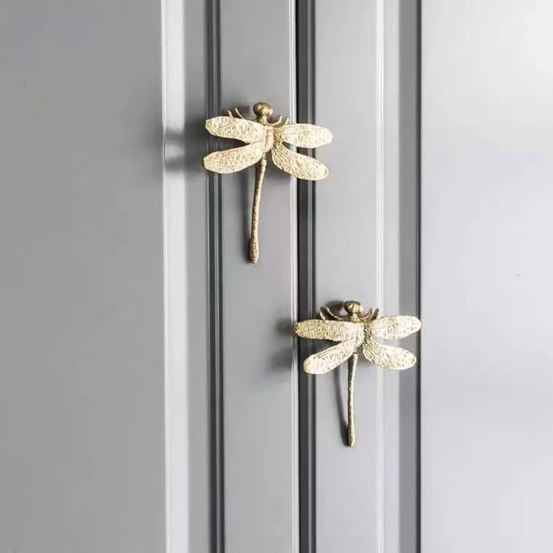Brass Dragonfly Cabinet Knob – Gold Copper Drawer Handle Cabinet Knob Axl