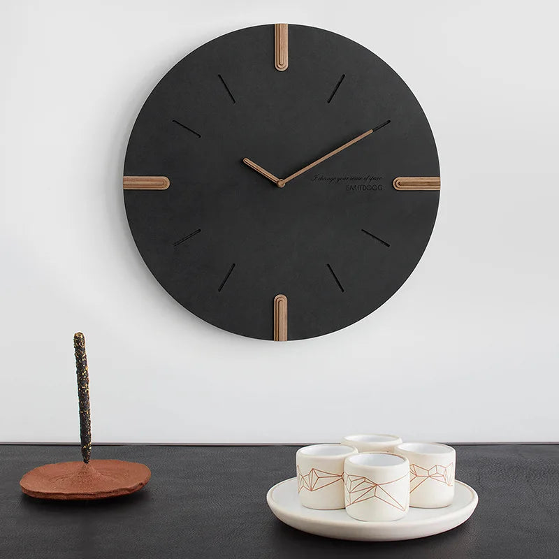 Modern Silent Wall Clock – 46cm Nordic Minimalist Round Silent Wall Clock Axl