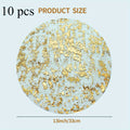 10-Pack Round Gold Foil Placemats – Party & Holiday Table Decor Table Placemats Axl 10pcs 33X33CM Round