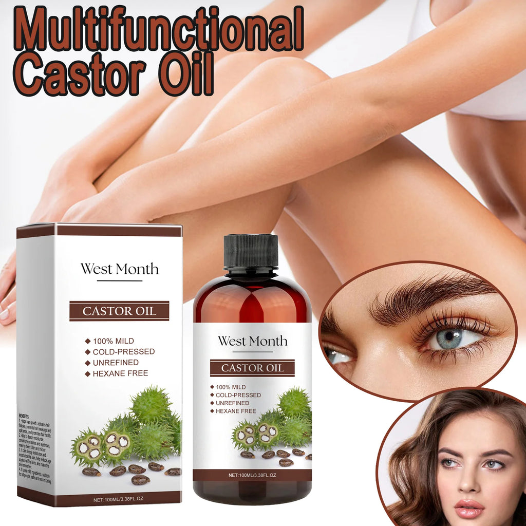 100ml Organic Castor Oil – Hair, Lash, Nail & Skin Care Oil Organic Beauty Oil Axl