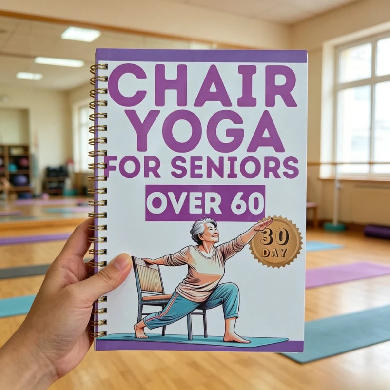 28-Day Chair Yoga Book for Seniors 60+ | Seated Workout Plan Yoga Exercise Book Axl