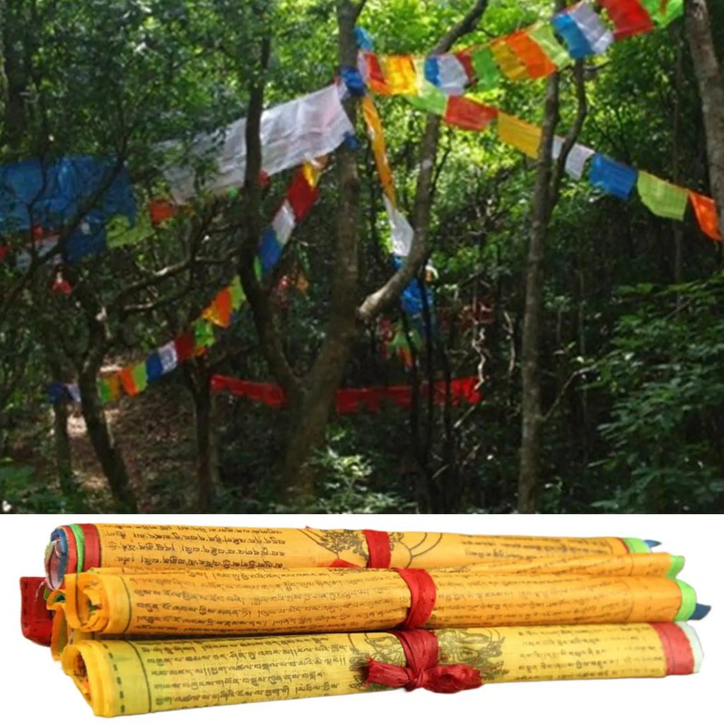 20 Pcs Tibetan Prayer Flags Buddhist Banner 10x6" | Wall Decor Prayer Flag Set Axl