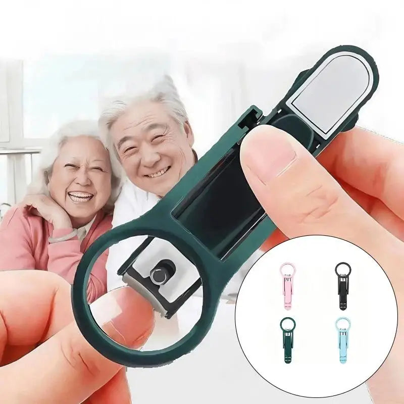 Magnifying Glass Nail Clipper – Anti-Splash Stainless Steel Nail Clipper Axl