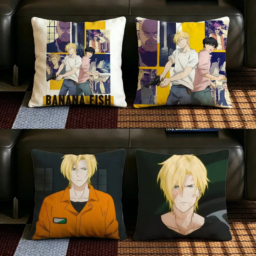 Anime Banana Fish Linen Cushion Cover | Sofa & Bedroom Décor Linen Cushion Cover Axl