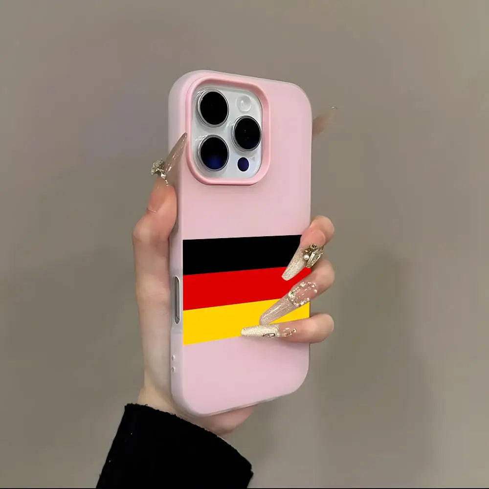 Germany Flag 2-in-1 iPhone Case with Card Holder | TPU Cover iPhone Wallet Case Axl QFS1 iPhone 12 Pro