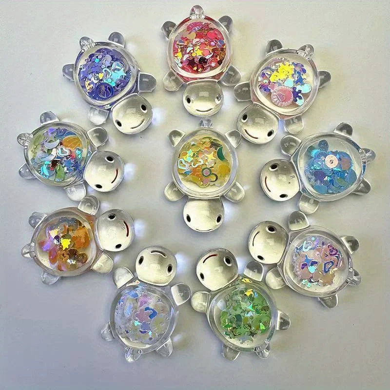 Glow in the Dark Mini Turtle Figurines – 10/30pc Resin Set Miniature Figurine Set Axl